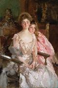 John Singer Sargent Mrs Fiske Warren (Gretchen Osgood) and Her Daughter Rachel (mk18) France oil painting artist